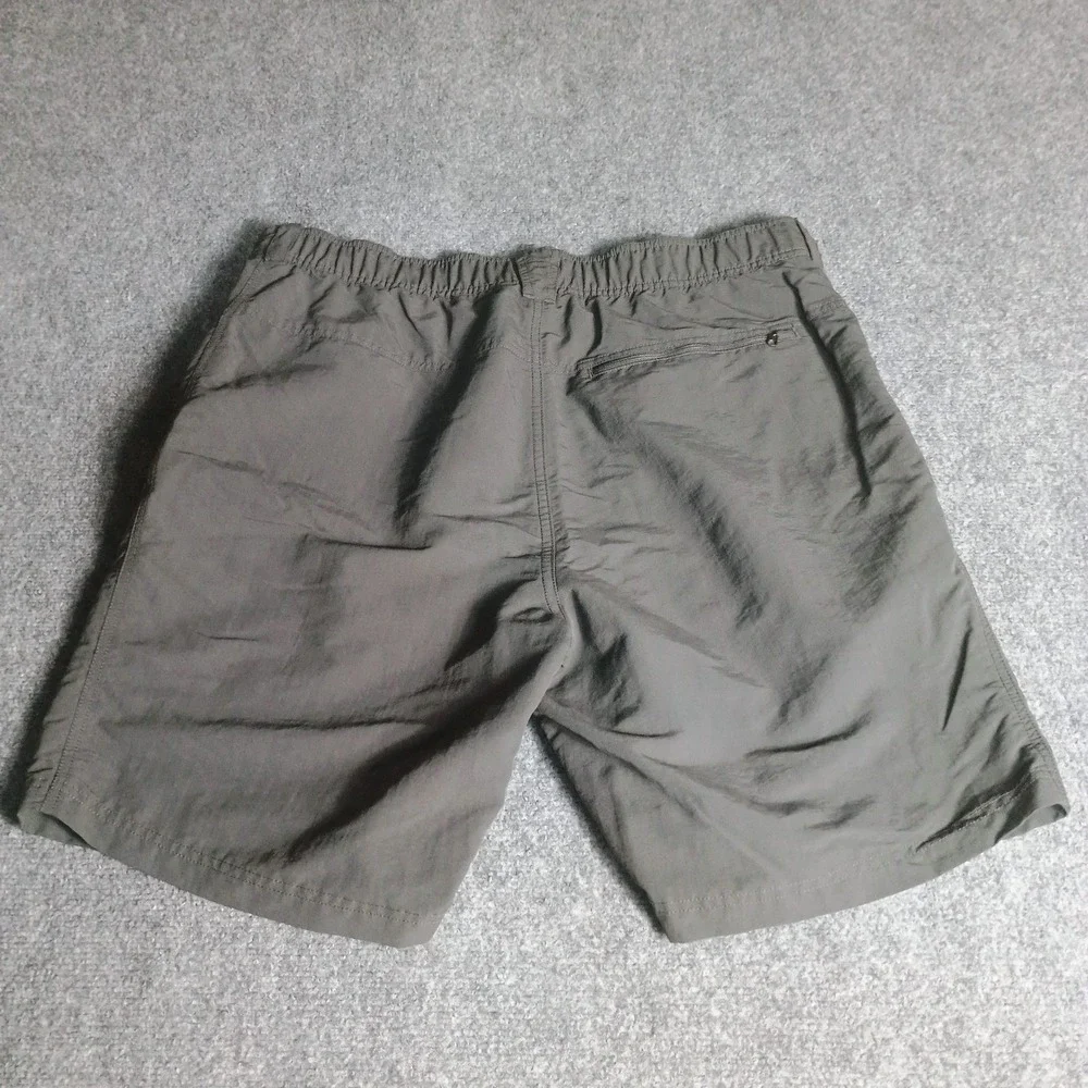 The North Face Mens XL Gray Nylon Hiking Cargo Shorts Zip Pocket Outdoor